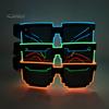 1 пара светящихся очков Солнцезащитные очки со светодиодной подсветкой Беспроводная громкая связь для танцев 4-режимная функция привода Очки для вечеринок Хэллоуин EDM Карнавальная подсветка