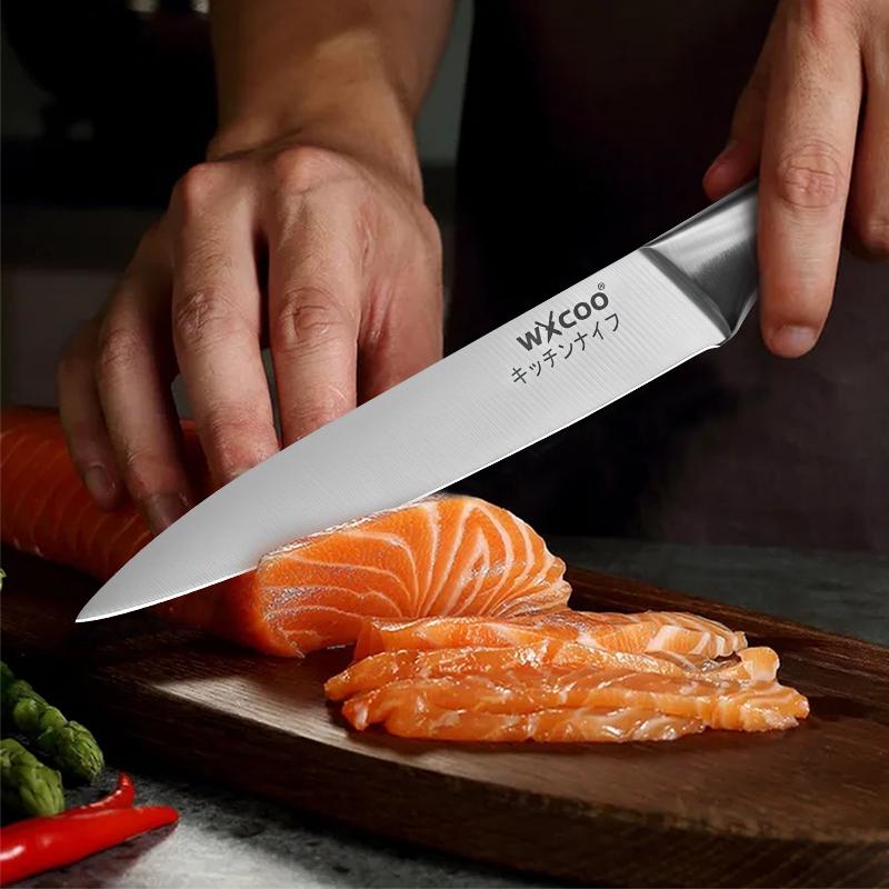 Японский нож шеф-повара Нержавеющая сталь Мясной тесак Нож для нарезки рыбы и овощей Кухонный нож Кухонные инструменты