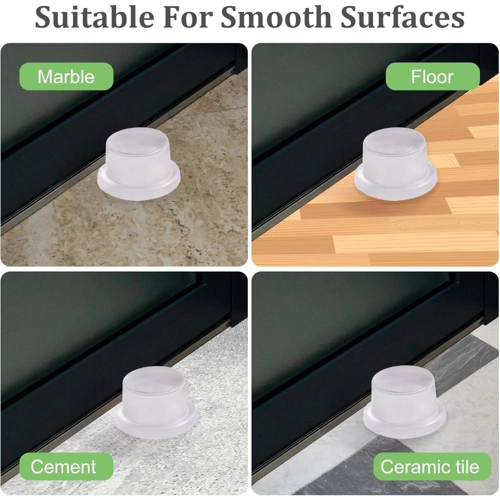 Silicone Door Stopper Wall Protector Bedroom Door Handle Bumper Self Adhesive Anti-crash Pad Practical Furniture Accessories