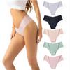 Ice Silk Underwear Women's Comfortable and Breathable Low-rise Underwear Mid-waist One-piece Solid Color Briefs Low-rise