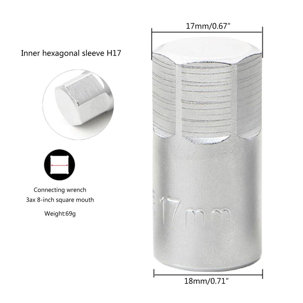 M16 H17 S10 Oil Sump Drain Plug Socket Wrench 3/8'' Drive Auto Repairing Transmission Gearboxes Screw Wrench