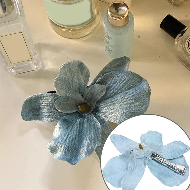 Зажим-краб для волос Цветок Богемная Орхидея Боковой зажим Имитация цветка Морская заколка для волос Цветочный головной убор Заколки для волос Аксессуары для одежды