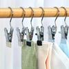 30pcs Stainless Steel Space-Saving Hanger Clips - Versatile Organizer for Hats, Shoes, Pants | Durable & Portable