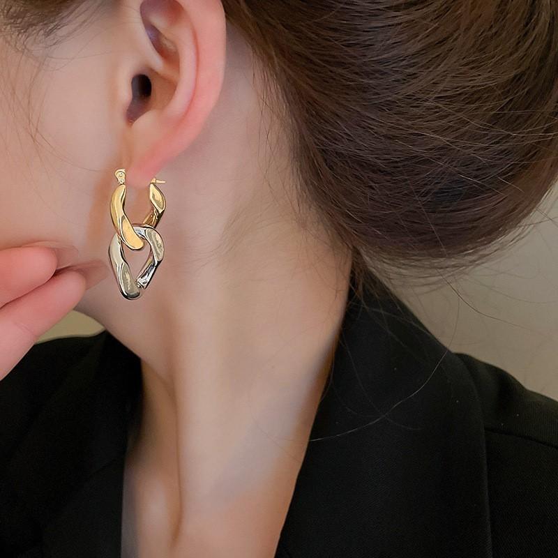 Геометрические толстые цепочки с кисточками серьги-кольца для женщин модные вечерние ювелирные аксессуары