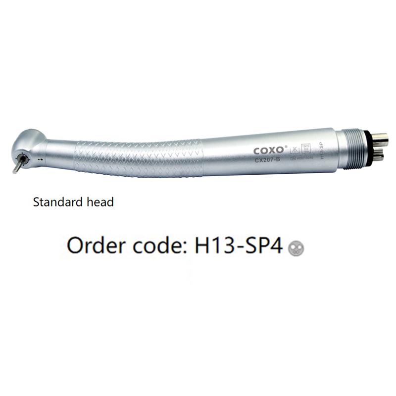 COXO CX207-B 1 Распыление воды 4 Воздушное распыление Головка и картридж с пылезащитной конструкцией Стандартный высокоскоростной стоматологический наконечник