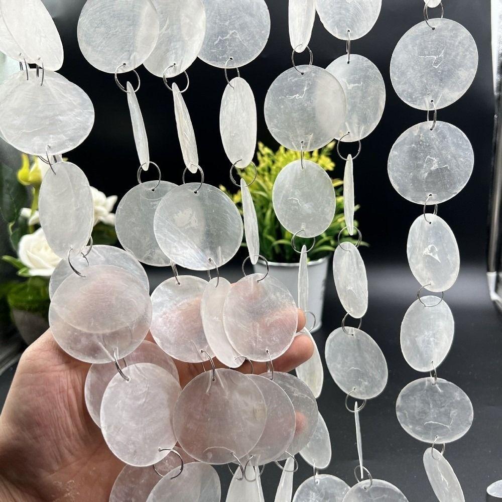 1 M/1.5 M DIY Shell Bead Strings Finished Bead Round Shell Decor Curtain  Household