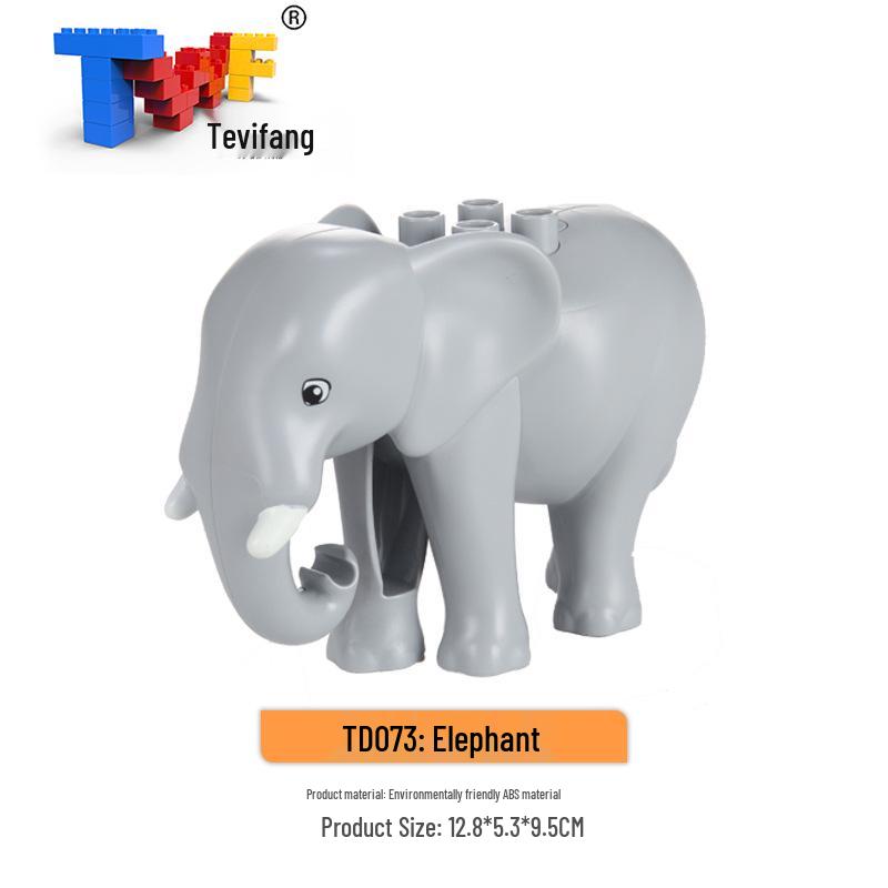 Крупные строительные блоки из частиц: Совместимые Игрушки для Обучения Животным Фермы Прерии Океана для Детей