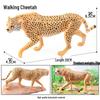 Kids' Wild Animal Figures: Lion, Tiger, Cow, Goat, Rhino, Horse, Leopard, Elephant - Plastic Educational Toys