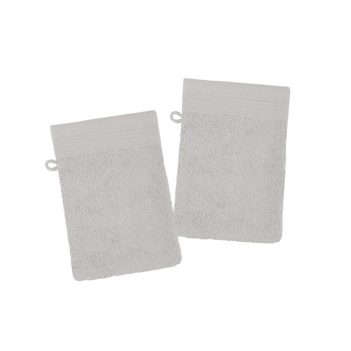 Lot de 2 gants de toilette 15 x 21 cm Lilas lin