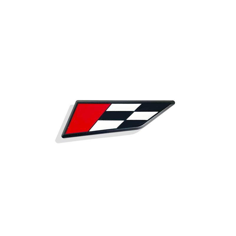 3D Metal Car Styling Race Flag R Logo Car Rear Nameplate Trunk Body Emblem Sticker For Cupra 300 Leon Tipo Altea Ibiza Fiat 500 V4