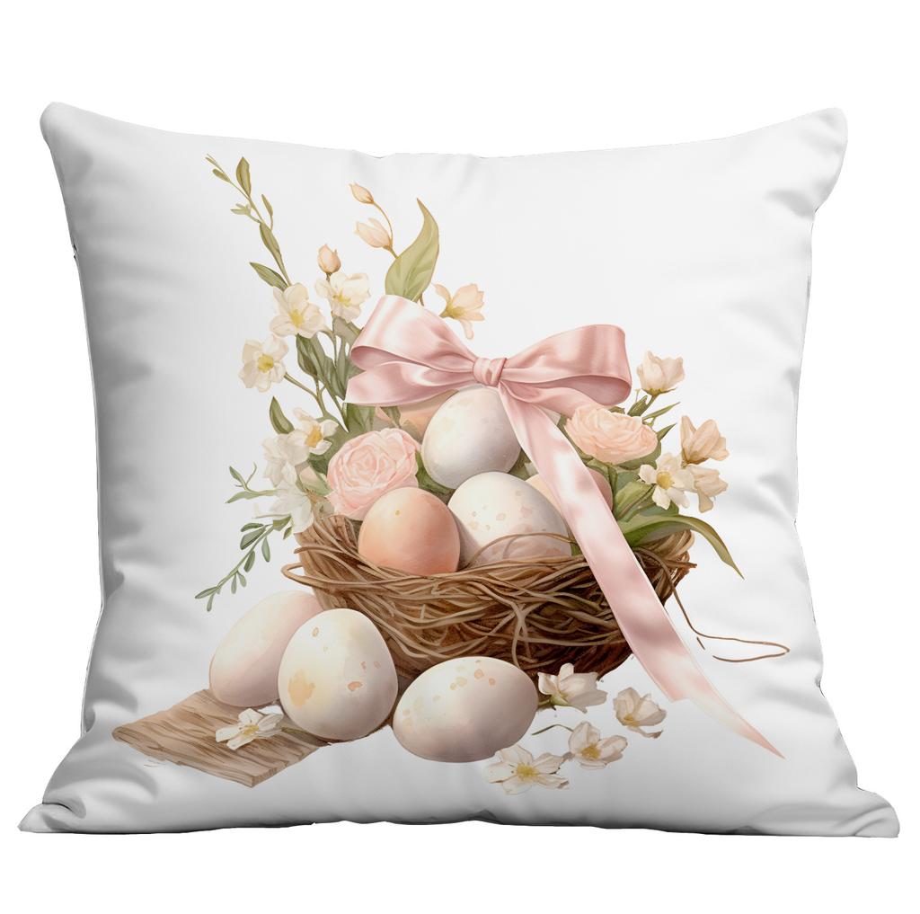 New Easter Pillowcase Country Cartoon Rabbit Easter Egg Pillowcase Sofa Cushion Pillowcase