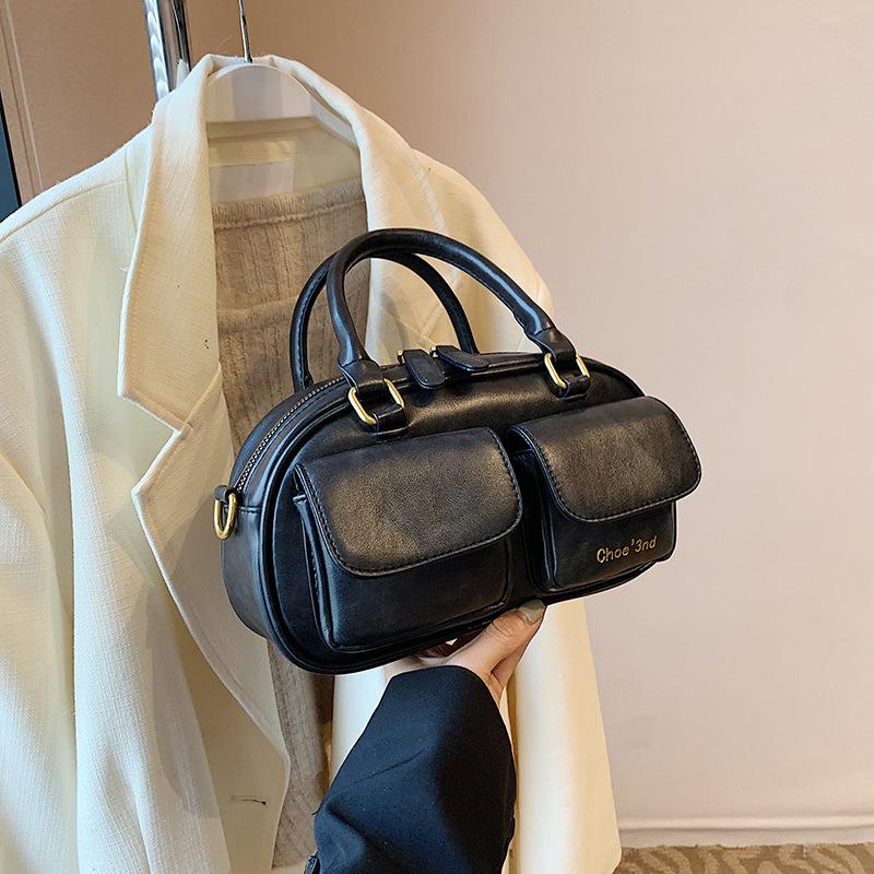 Оптовая нишевая сумка для боулинга женская 2025 новая модная ретро сумочка универсальная на плечо сумка-мессенджер