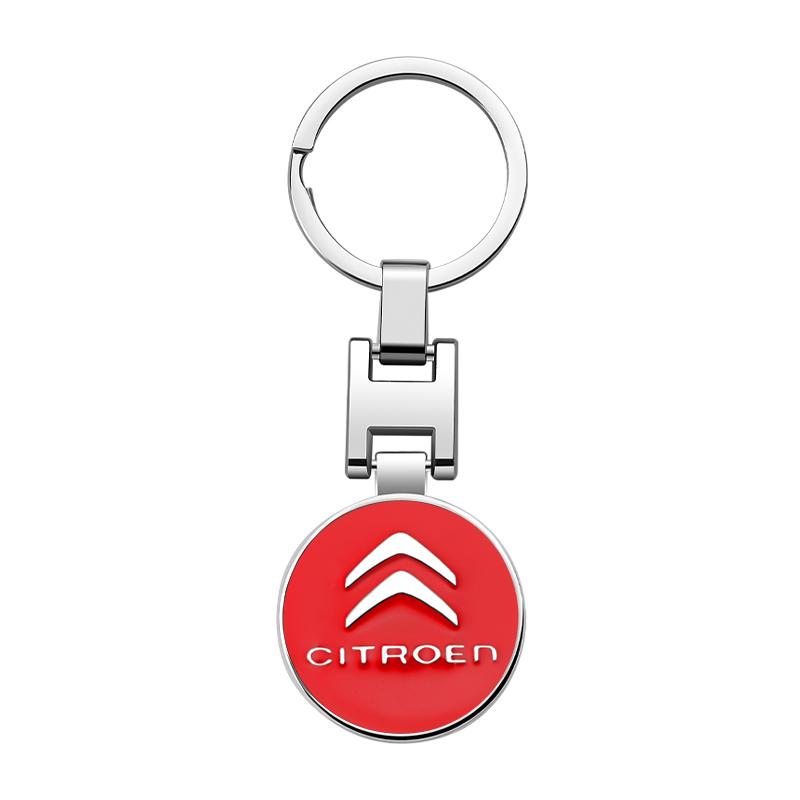 MGHK6 1Pcs Car Badge Keychain Zinc Alloy Keyring Pendant For Citroen C1 C2 C3 Grand C4 Picasso C4L VTS C-ELYSEE Berlingo Saxo Xsara