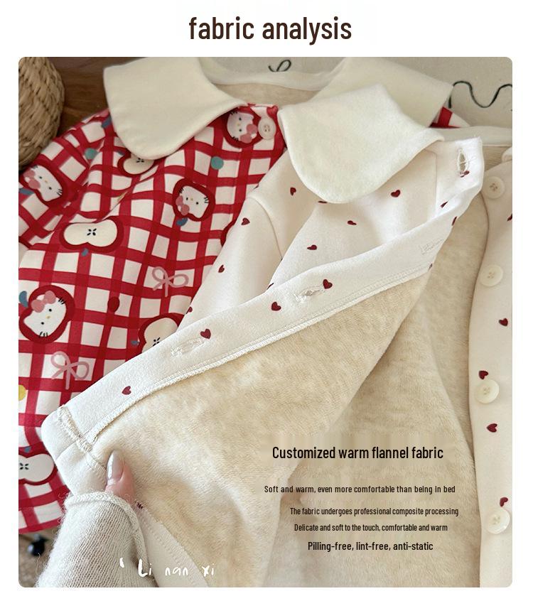 88277 Девочки Велюровый Пижамный Комплект - Новая Осень/Зима 2025 Домашняя Одежда для Детей