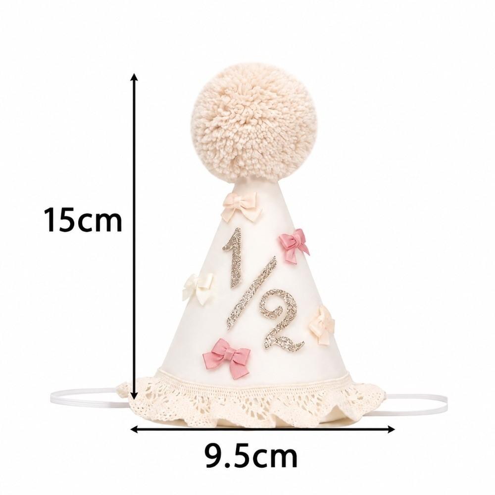 Photo Props Birthday Hat Sweet Bow Lace Ruffle Hat Princess Birthday Hat Birthday Decoration