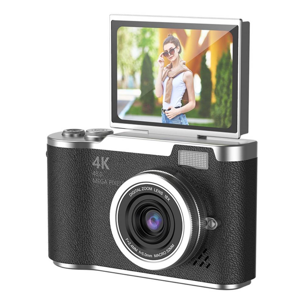 High-Definition HD Digital Camera 4K 48MP Flip Screen Video Camcorder CCD Led Flash Light 8X Digital Zoom Entry-Level Ccd Camera