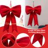 Christmas Tree Decorations, Large Red Velvet Bow Decorations, Shop Window Decorations, Background Wall Decorations