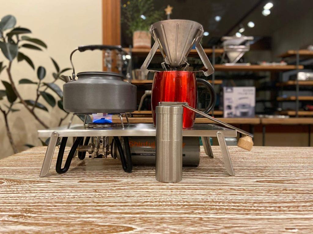 CAMPING MOON Solo Kitchen Regulator for ST-310 and ST-340 Stoves, Solo Table, Stainless Steel, with Storage Bag, Camping Kitchen SOLO KITCHEN SK-310