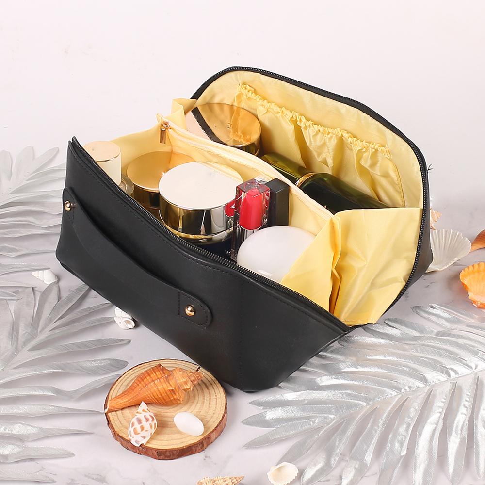 Xiaomi Travel Cosmetic Bag Large-Capacity Makeup Storage Bag Waterproof PU Leather Pillow Shape Toiletries Organizer