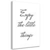 Canvas Print, Inscription Enjoy the Small Things