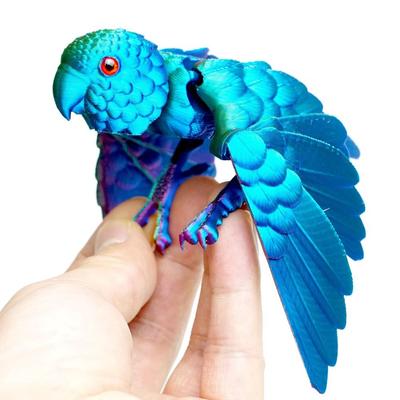 3D-печатная модель попугая, гибкая статуэтка животного, птица с крыльями, подвижные суставы, украшение для дома, игрушки для аутизма и СДВГ, забавные игрушки, праздничный подарок