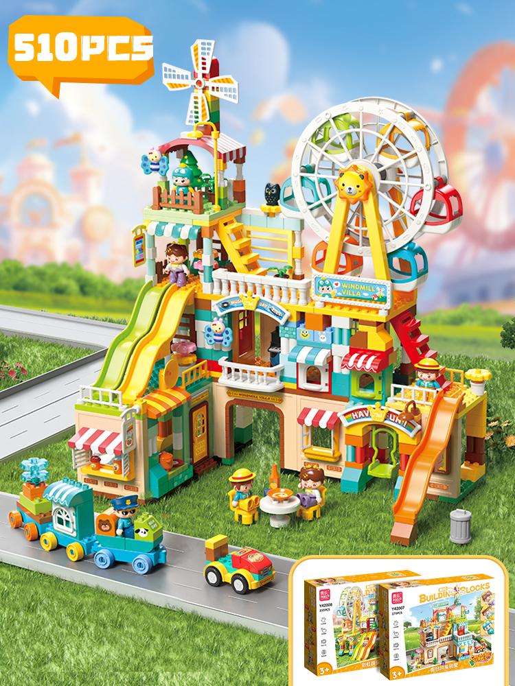 Большие строительные блоки: Игрушки Полицейская и Пожарная Машины, Серия «Город» STEM-обучение для Малышей 1-2 3-5 лет, Подарок для Мальчиков и Девочек