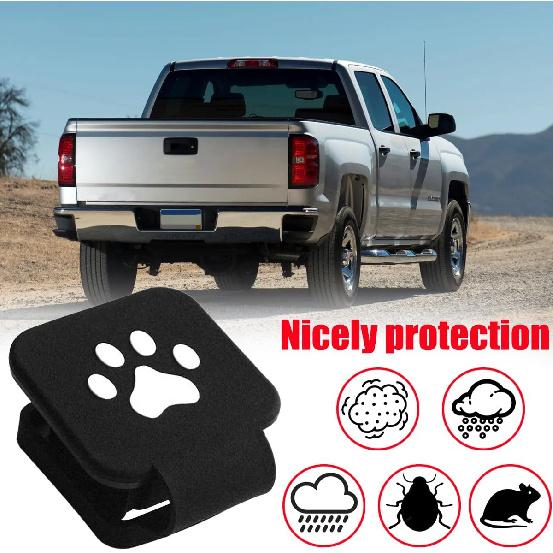 2" Trailer Hitch Cover, Silicone Dog Paw Square Hitch Cap Tube Plug Insert for 2 Inch Receivers, Trailer Exterior Tow Receiver Tube Plug Cap,