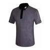 Mens Golf Polo Shirt Breathable Bamboo Fiber Loose Fit Sport T-Shirt