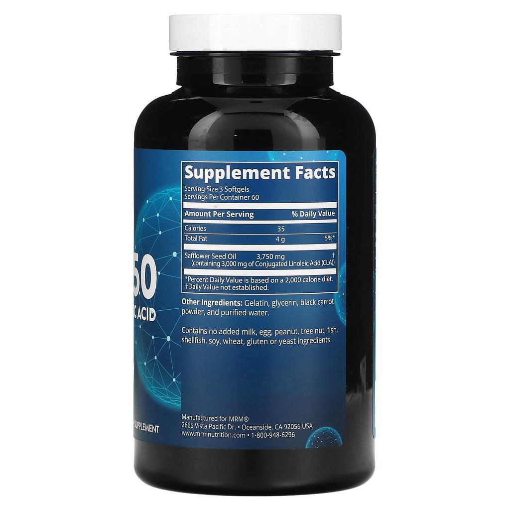 MRM Nutrition CLA 1250, 180 Softgels