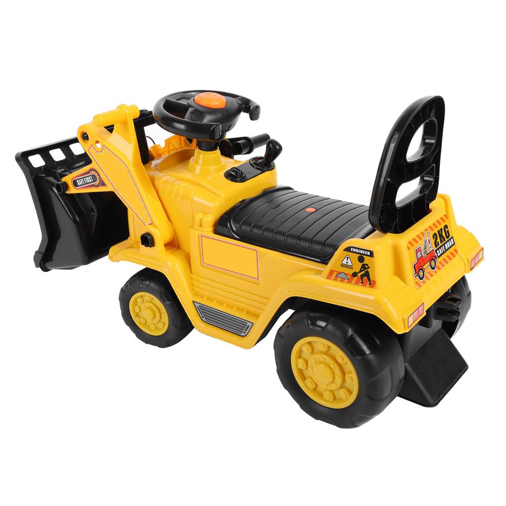 Children Ride On Digger Excavator Truck Vehicle Kids Push Along Toy Car To Play Games