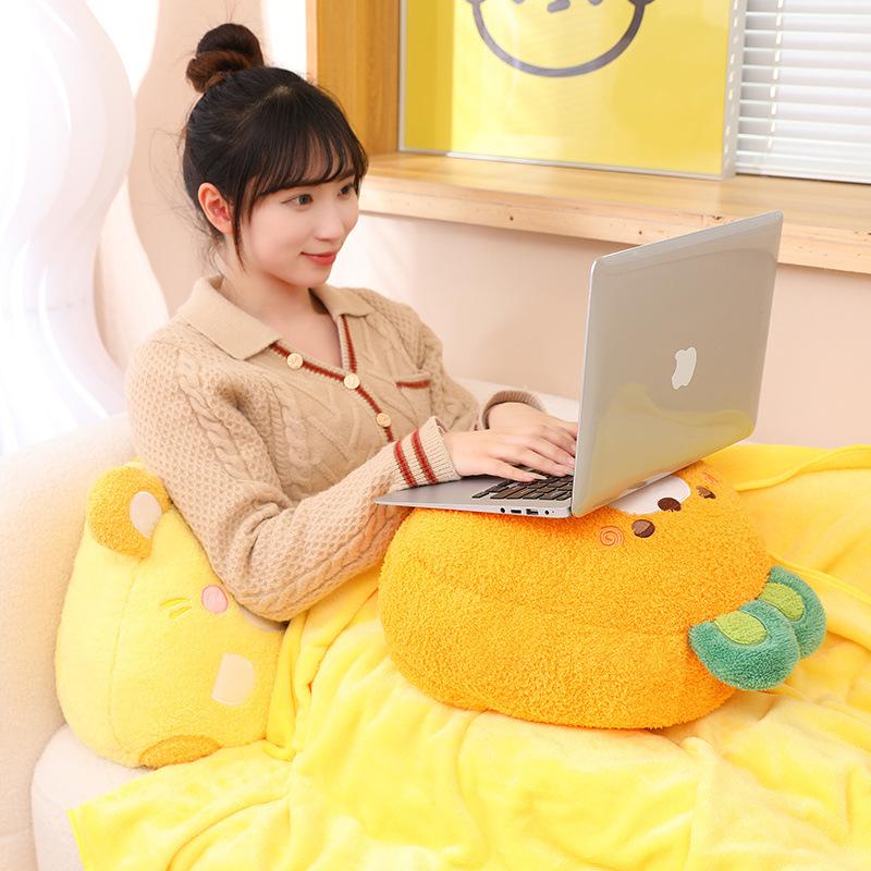 Cute Panda Rabbit Throw Pillow Blanket Plush Toy Office Nap Air Conditioner Blanket Girl Birthday Gift