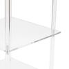 Acrylic Corner Side Table Small 3 Tier Triangular End Table for Living Room Bedroom Study Arrangement