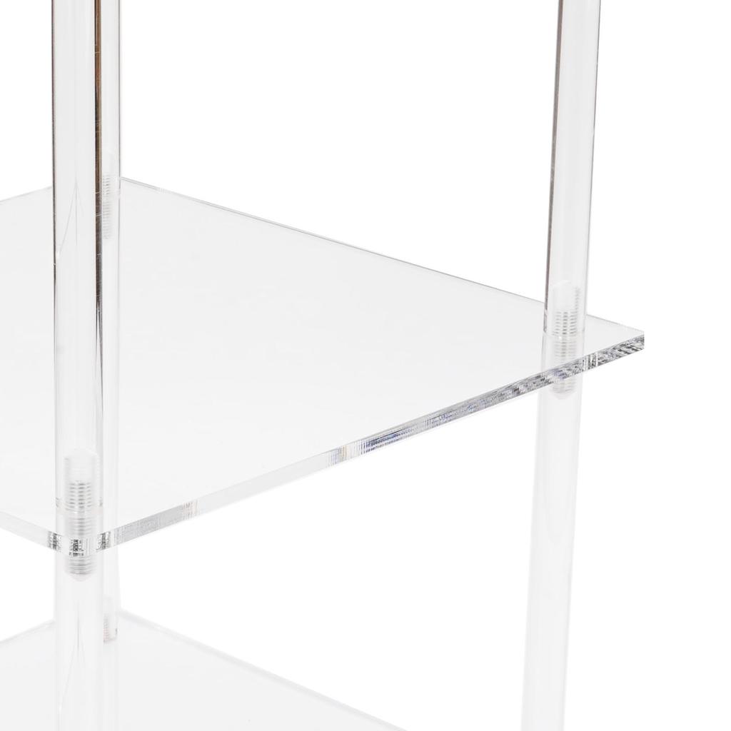 Acrylic Corner Side Table Small 3 Tier Triangular End Table for Living Room Bedroom Study Arrangement