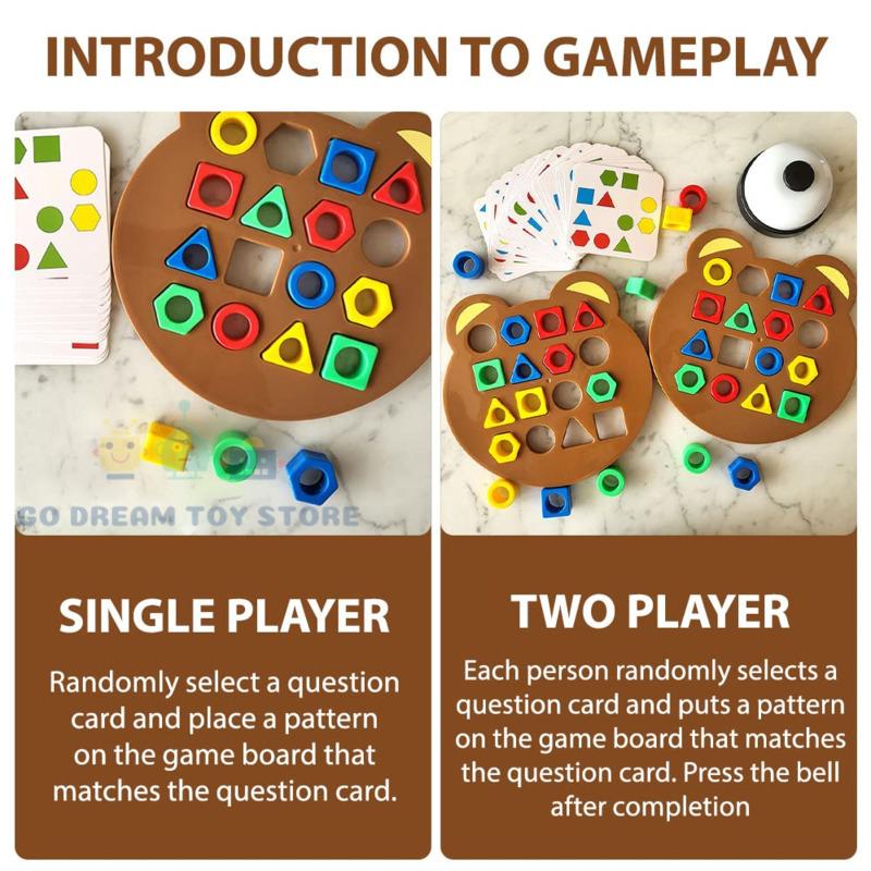 DIY геометрическая форма, соответствующая цвету 3D головоломка, детская обучающая Монтессори, обучающая интерактивная боевая игра, игрушки для детей, подарок