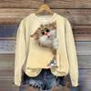 2023 Autumn Funny 3d Print Cat Women Ugly Christmas Sweaters Jumpers Tops Holiday Party Pullover Sweatshirt Tops