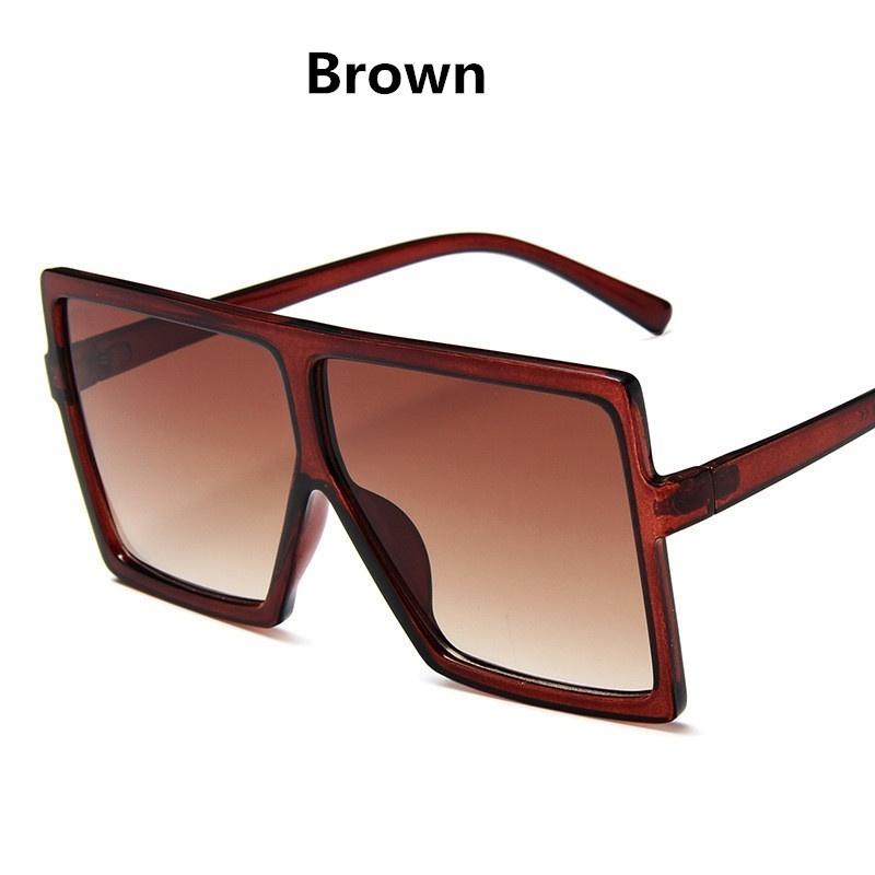 Higodoy Plastic Oversized Women Sunglasses Square Brand Designer Big Frame Sunglasses for Female UV400
