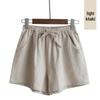 2022 Women's High Waist Cotton & Linen Slim Loose Shorts - Large Size, Lightweight, Elastic Waist Casual Hot Pants