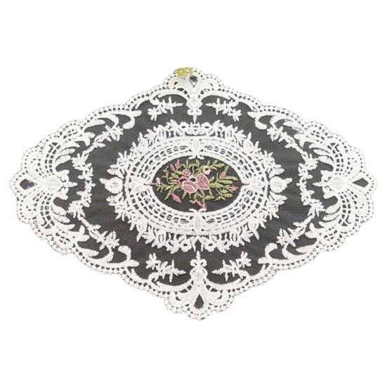 Вышитый кружевной поднос, ретро-салфетка для французского вязания крючком, вышитый вручную цветок, коврик для стола