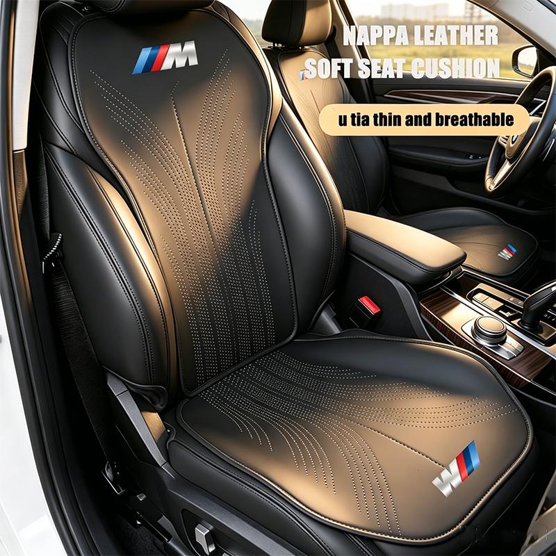 BBIQ7 M Logo Car Seat Cushion Breathable Portable Car Seat Cover Pad Sticker For BMW X1 X3 X4 X5 E46 E90 F20 E60 M1 M2 M3 M5 M6 E87 M