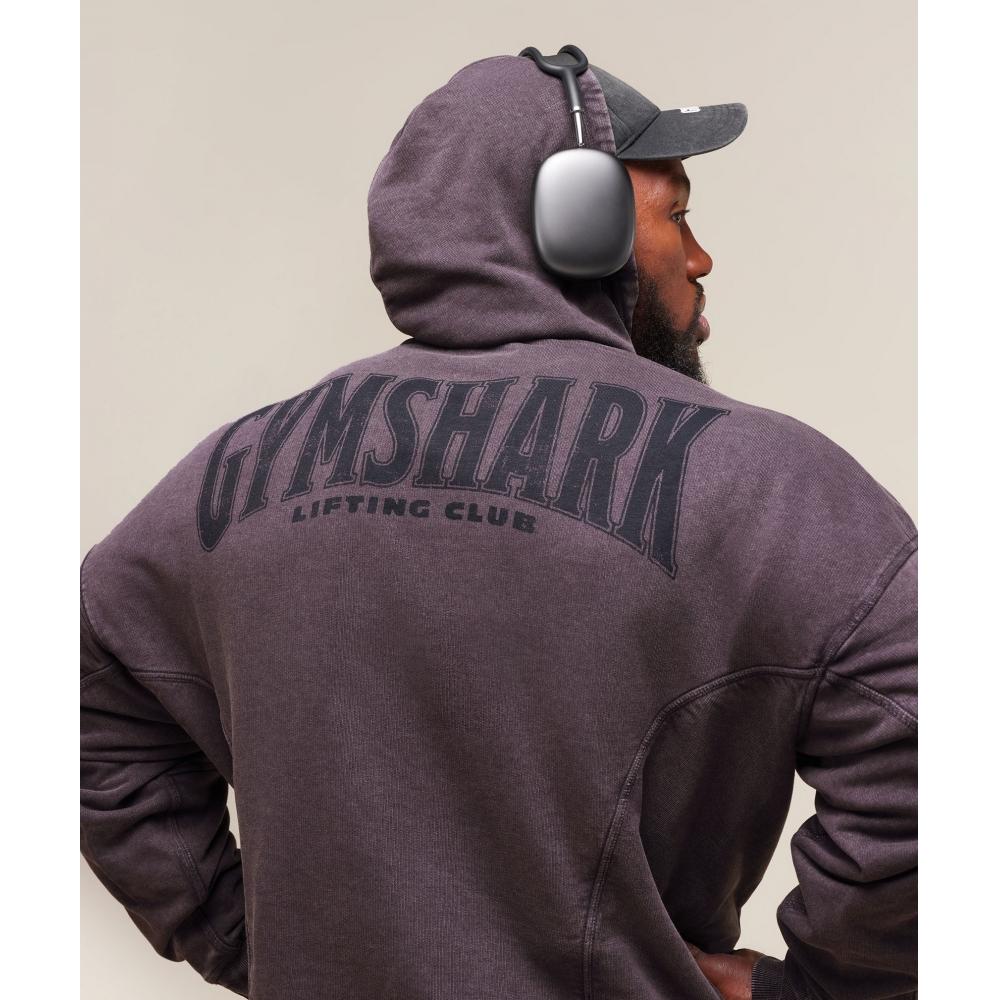 Gymshark Толстовка Heritage Washed Plum Brown A4a7j Nc1t