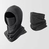 Riding Headgear Solid Color Adjustable Drawstring Windproof Winter Hat with Face Guard Elastic Fit Hat Cycling Accessory