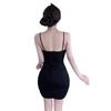 2026 Клубное Горячая Девушка Платье Bodycon с Цветочным Принтом, Глубоким V-образным Вырезом и Тонкими Бретелями