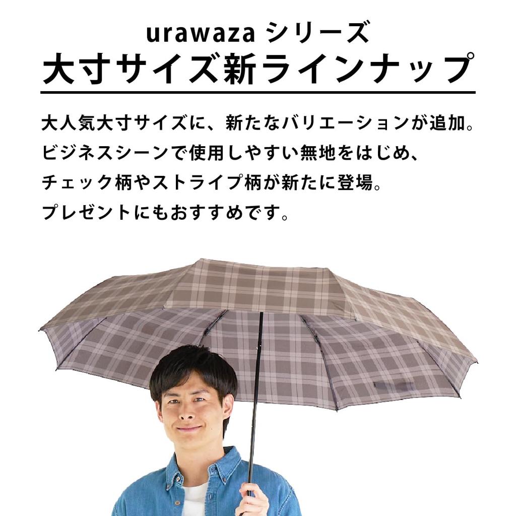 Зонт urawaza автоматический складной зонт One Touch Large UV 60 см Check 10341 Deep Blue [эксклюзивно для WEB] Открыть/закрыть