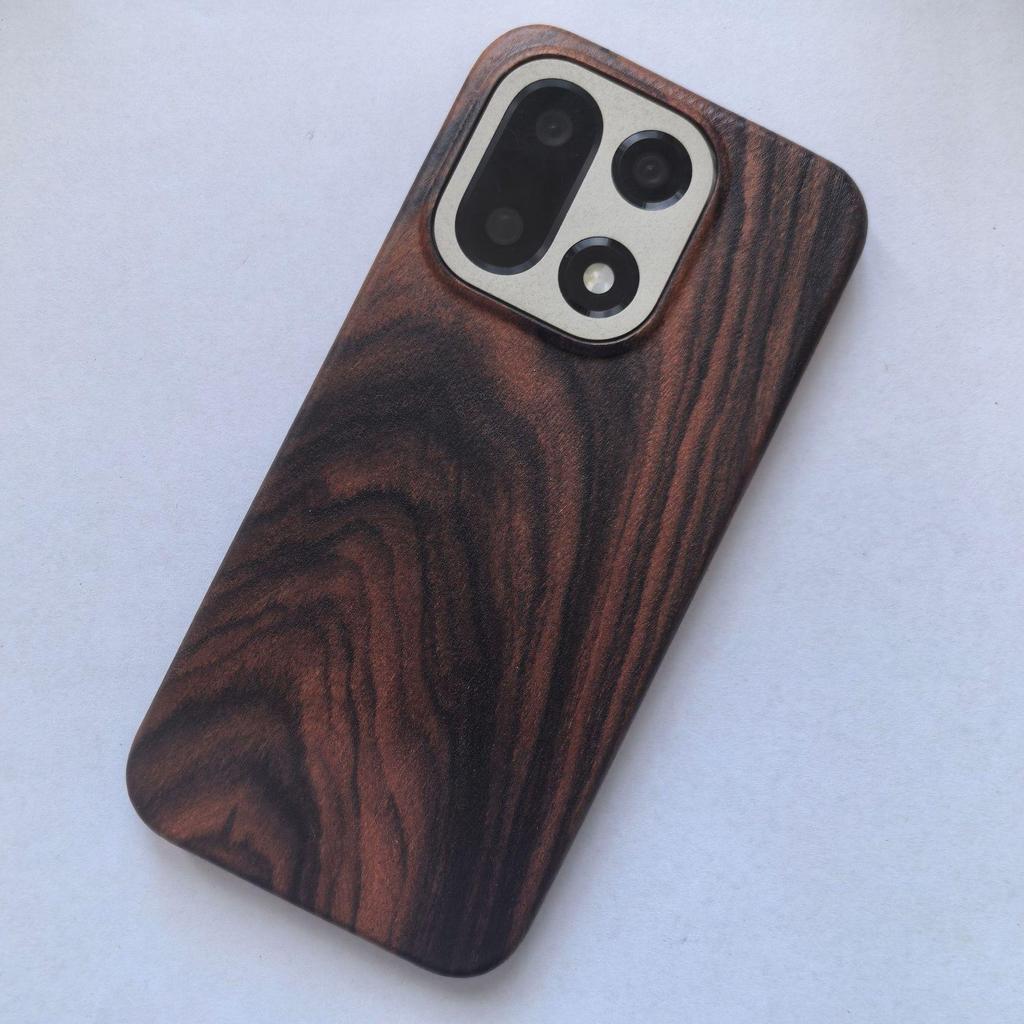 OnePlus 15 MagSafe-Compatible Wooden Magnetic Wireless Charging Car Phone Case