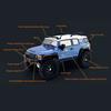 2025 Новый RGT 1/10 Ex86120 2.4G Rc 4WD Симуляция FJ Cruiser Внедорожный автомобиль для лазания Модель Пульт дистанционного управления Взрослый Игрушка для мальчика Подарок