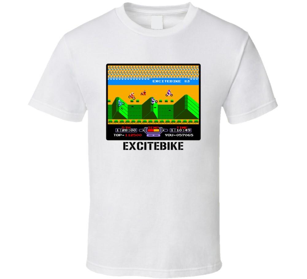 Excitebike Видеоигра Классическая Ретро Футболка для Фанатов Унисекс Футболка