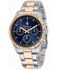 Competition Two Tone Stainless Steel Blue Sunray Dial Quartz R8853100040 100M Men's Watch