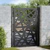 VidaXL Garden Gate Black 105x130 Cm Steel Light Design, Fence Gate, Outdoor Gate, Metal Gate, 4100950