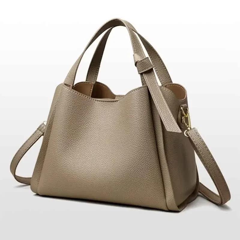 Универсальные сумки-ведра, женские роскошные дизайнерские сумки-мессенджеры из искусственной кожи, женские повседневные однотонные сумки-кошельки