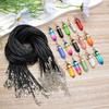 20PCS/set Random Fashion Hexagonal Column Pendants, Mixed Color Chakra Natural Stone Crystal Multi-color Pendant Necklace